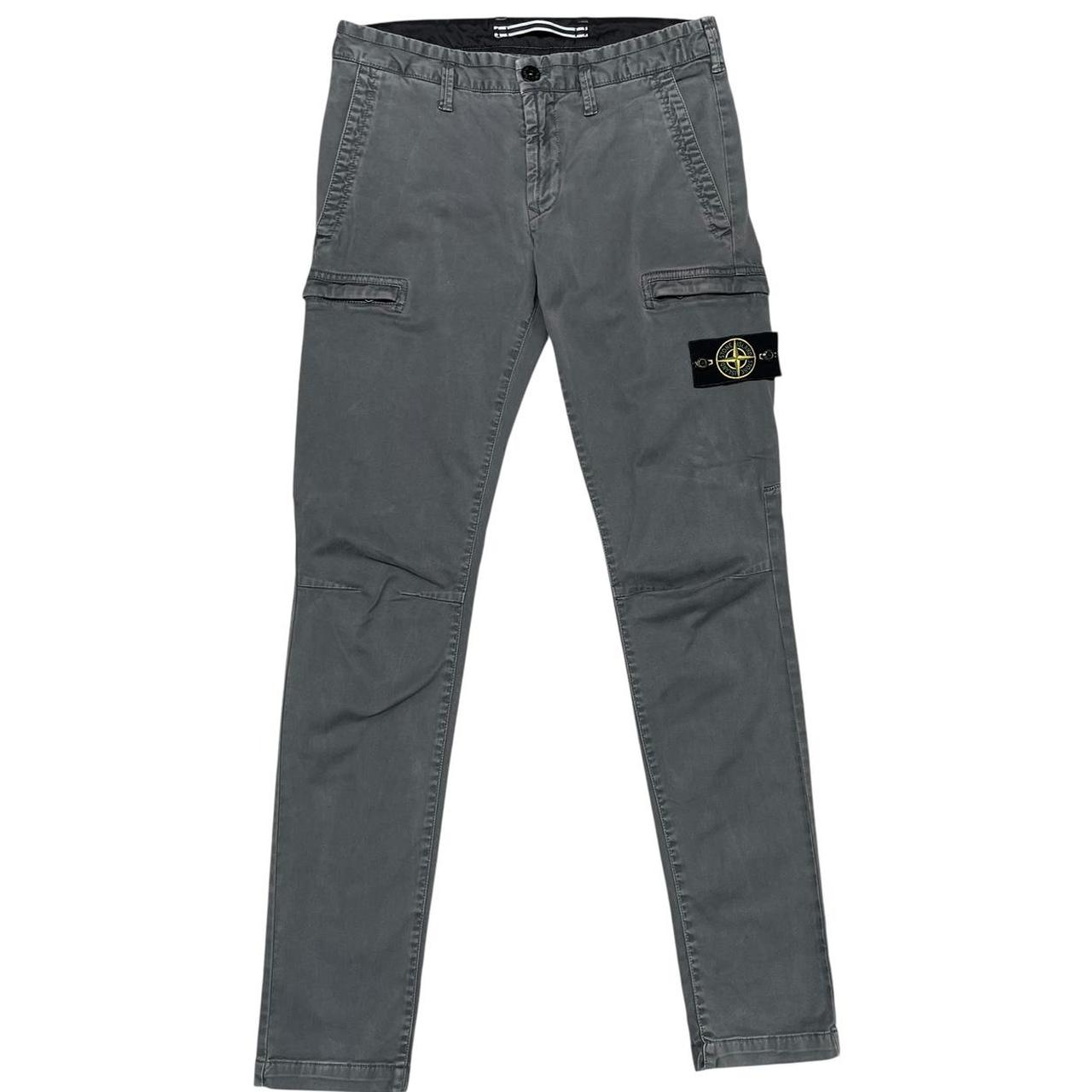 Stone Island AW 2019 Grey Skinny Fit Cargo Trousers