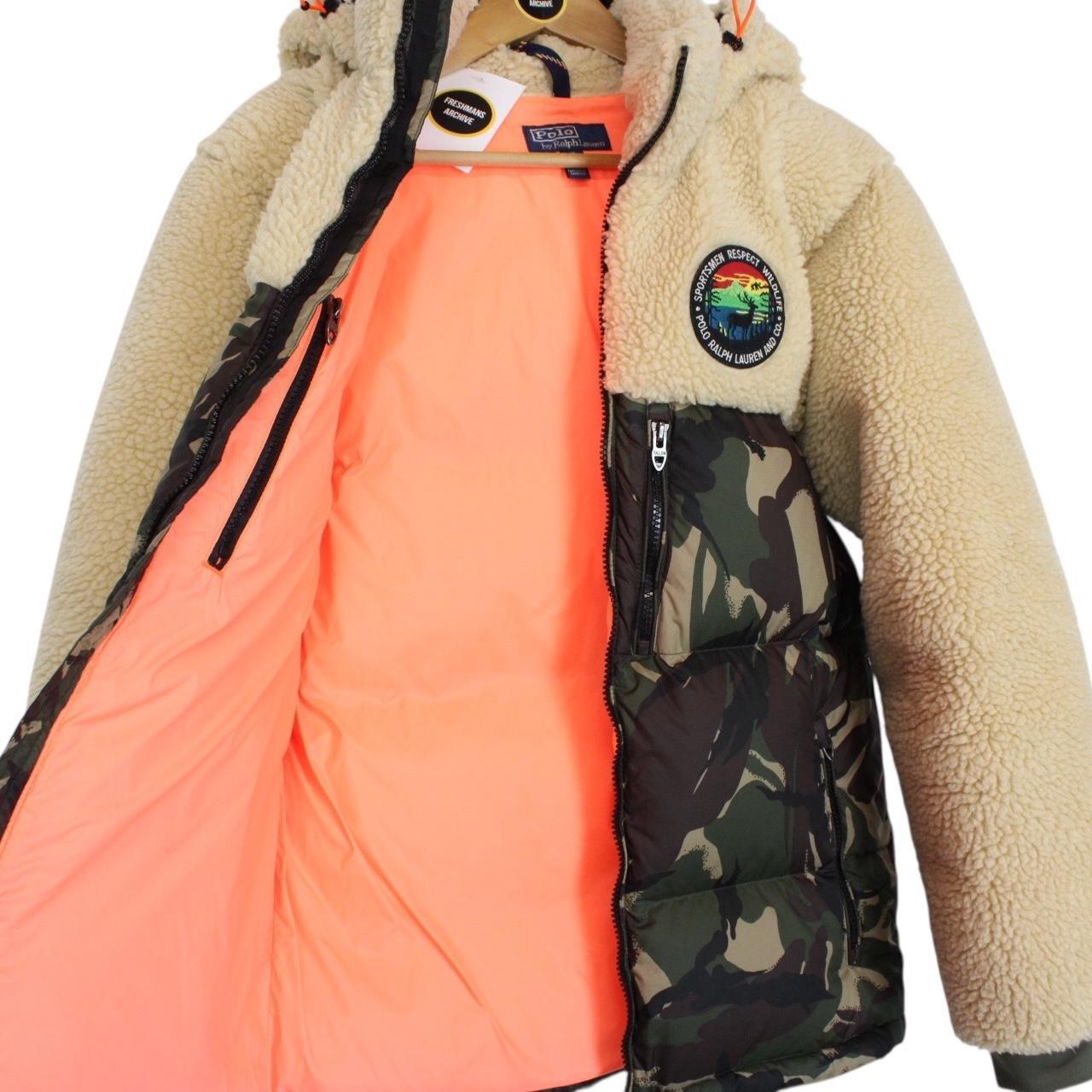 Polo Ralph Lauren Sportsmen Beige and Camo Down Puffer Jacket