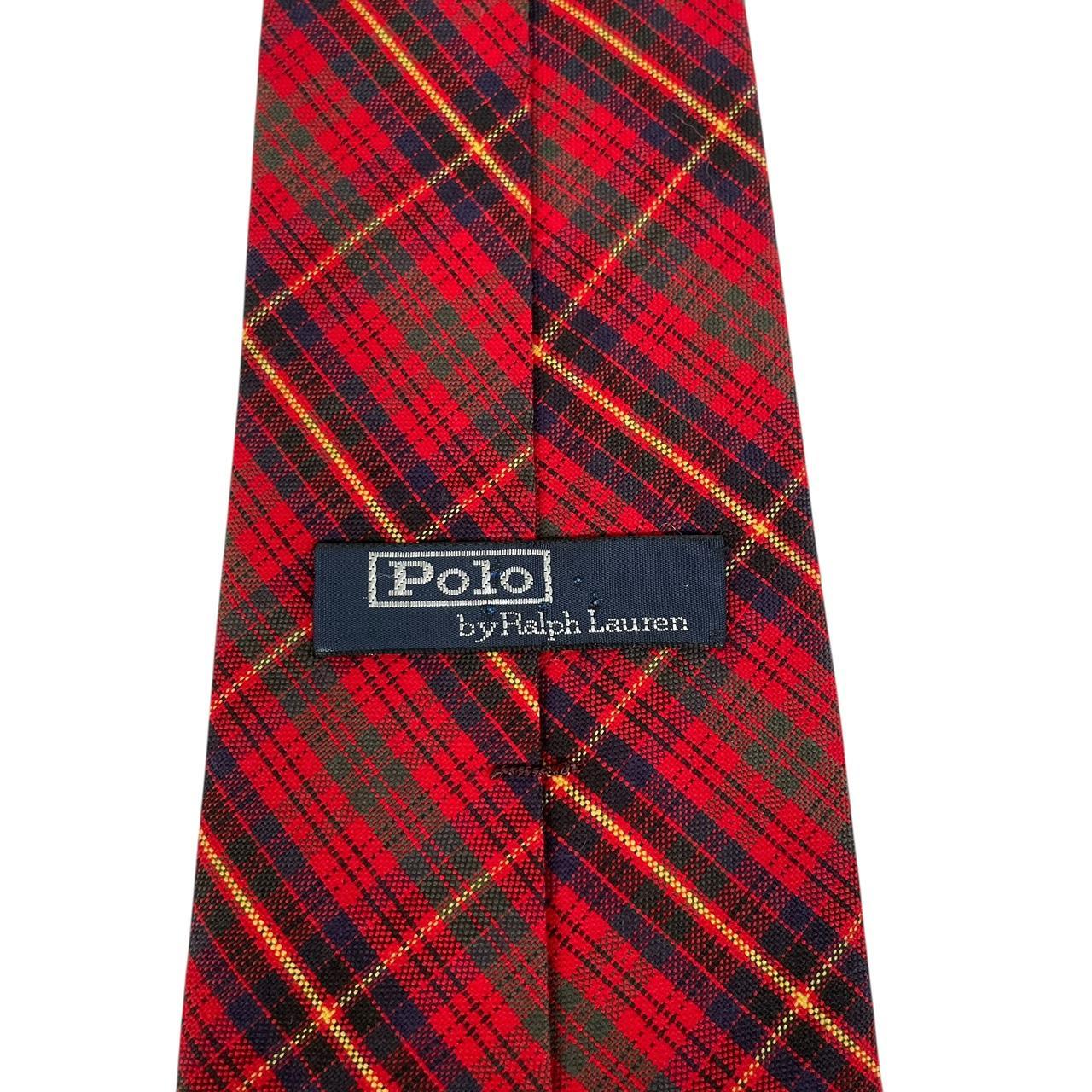Vintage Ralph Lauren Red Tartan Check Cotton Tie