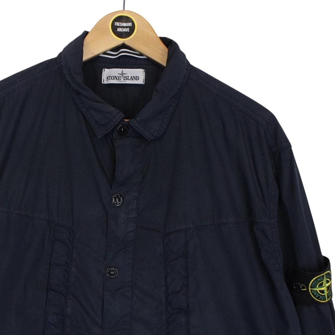 Stone Island SS 2012 Navy Blue Hydrophobic Cotton Overshirt Jacket