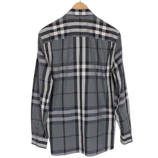 Burberry London Grey Nova Check Long Sleeve Cotton Shirt
