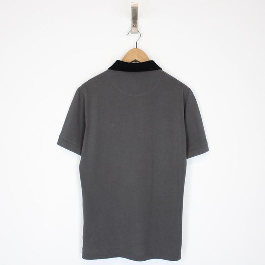 Vivienne Westwood Grey and Black Short Sleeve Orb Polo Shirt