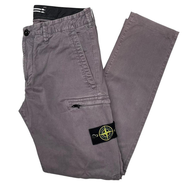 Stone Island SS 2019 Purple Skinny Fit Cargo Trousers