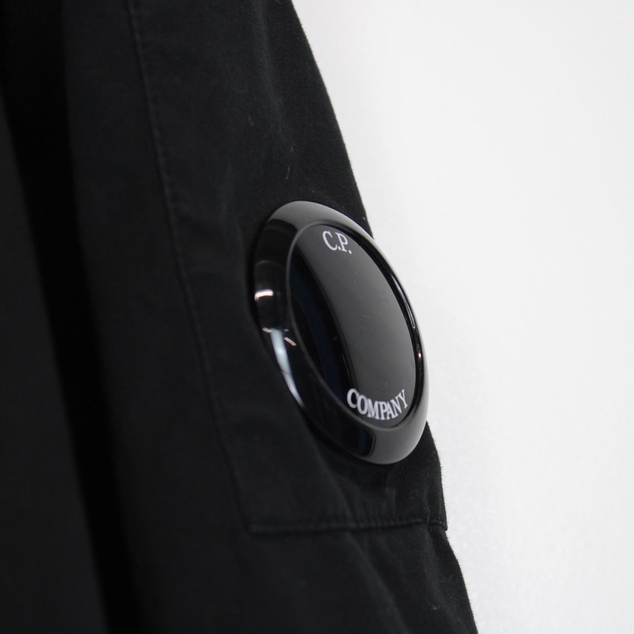 CP Company Black Full Zip Cotton Lens Overshirt