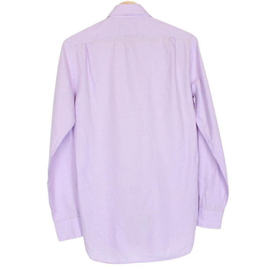Polo Ralph Lauren Purple and White Cotton Long Sleeve Shirt