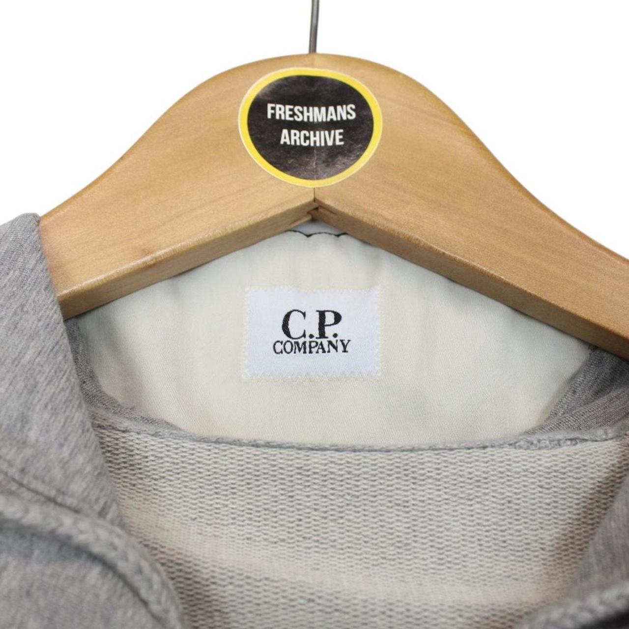 CP Company Grey Full Zip Lens Cotton Hoodie Jumper