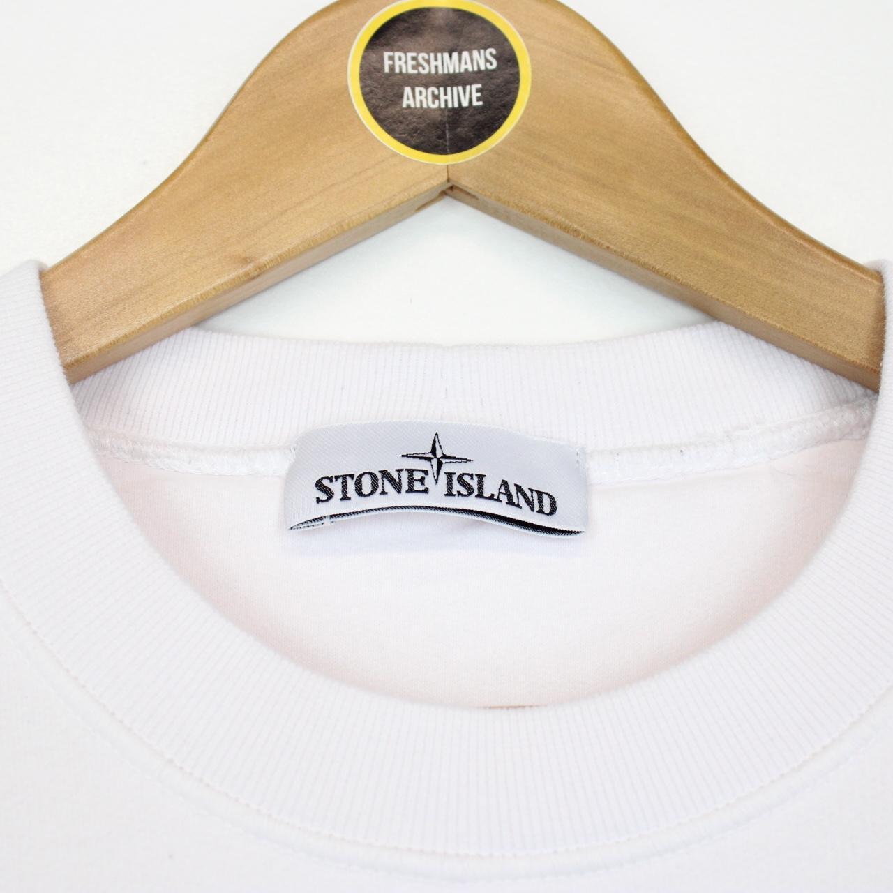 Stone Island AW 2021 White Cotton Sweatshirt Jumper