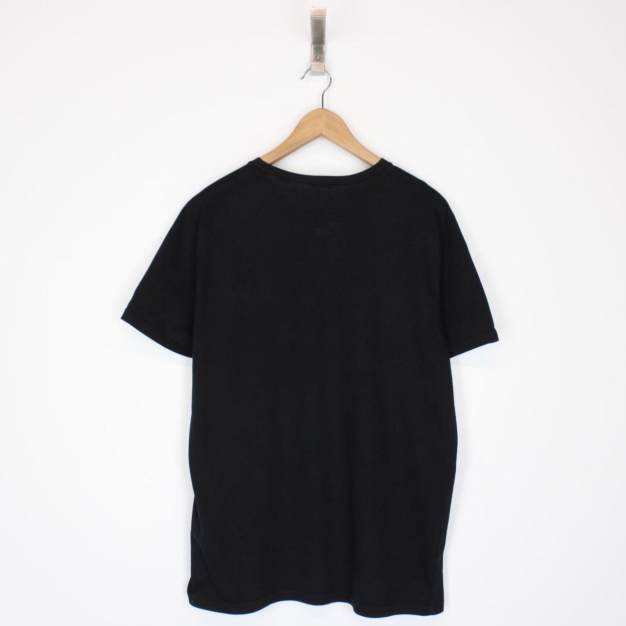 Christian Dior Black Bee Chest Logo Short Sleeve Cotton T-Shirt