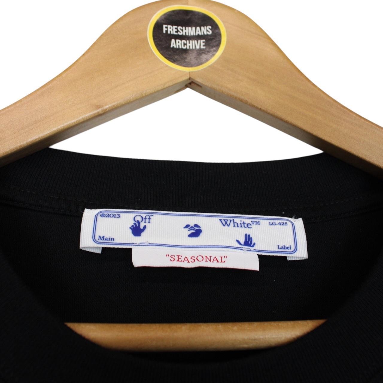 Off White Black and White Chain Arrow Print Short Sleeve T-Shirt