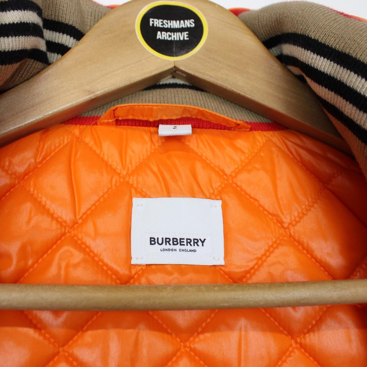 Burberry Orange Nova Icon Stripe Nylon Down Gilet / Bodywarmer