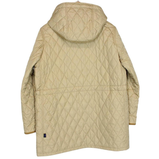 Burberry London Beige Nova Check Devon Quilted Parka Coat