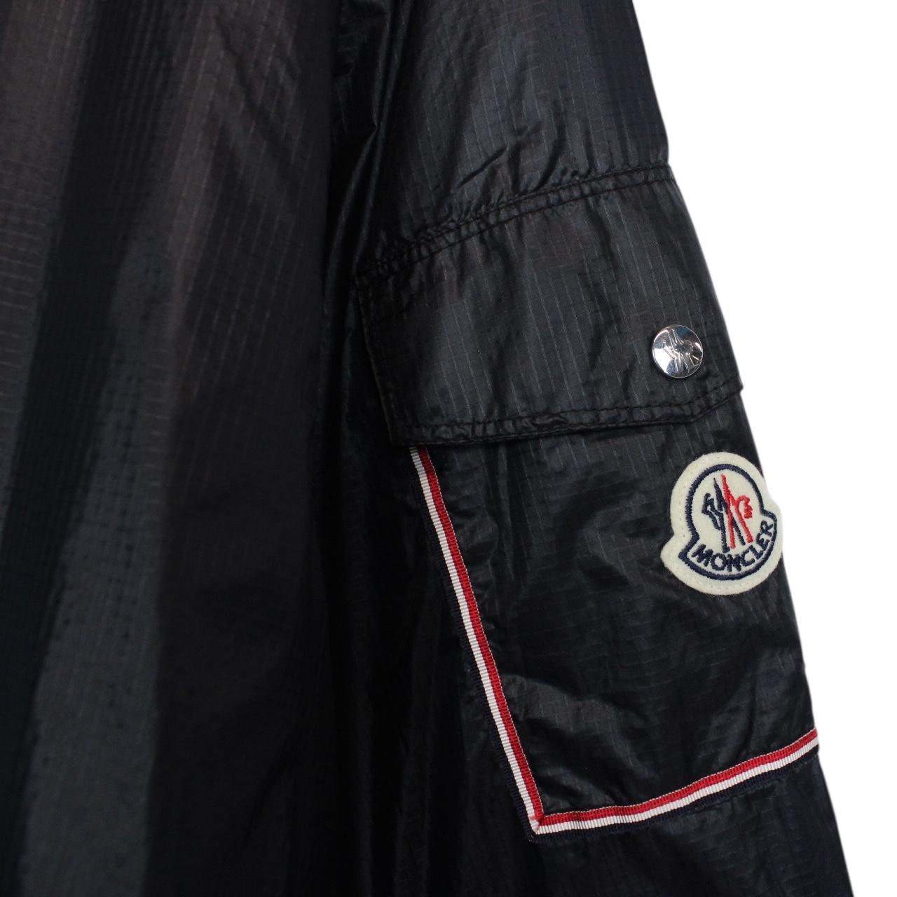 Moncler Ebizo Navy Blue Full Zip Reflective Logo Nylon Windbreaker Jacket