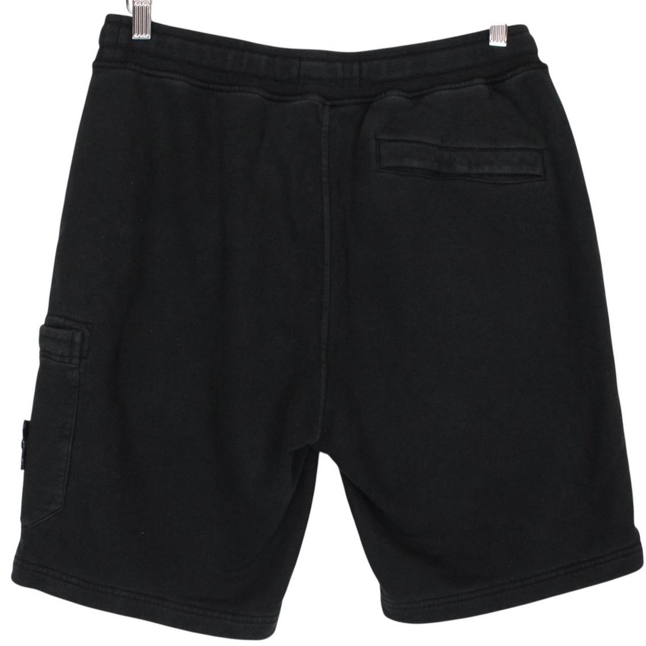 Stone Island AW 2021 Black Cotton Jogger Shorts