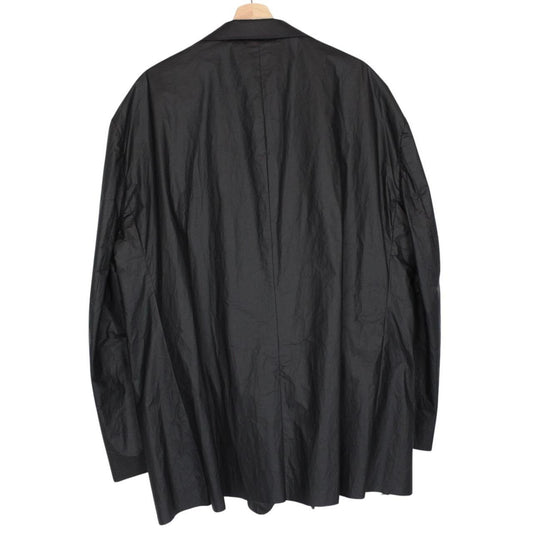 Raf Simons SS21 Black Technical Nylon Oversized Blazer