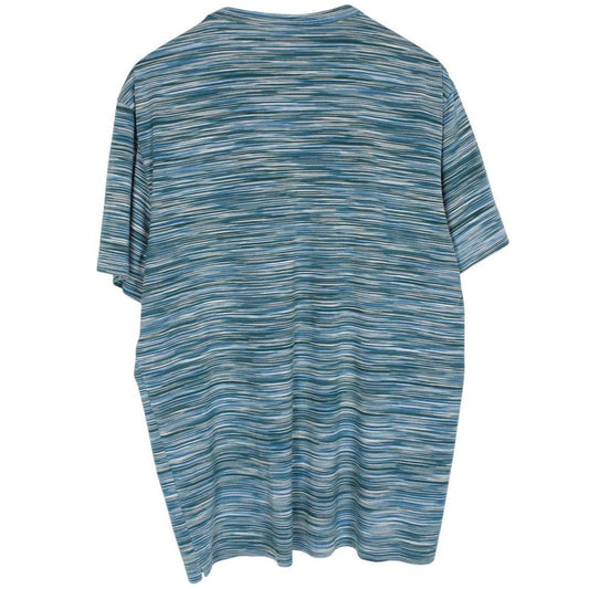 Missoni Green Striped Short Sleeve Cotton T-Shirt