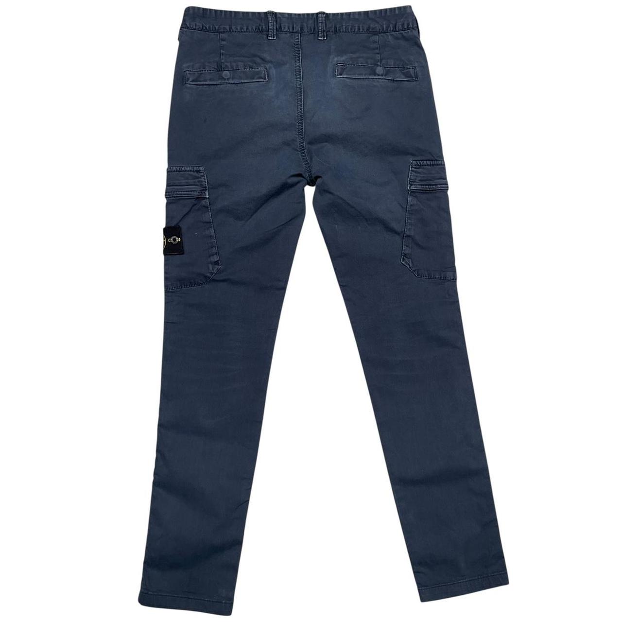 Stone Island SS 2018 Navy Blue Skinny Fit Cargo Trousers