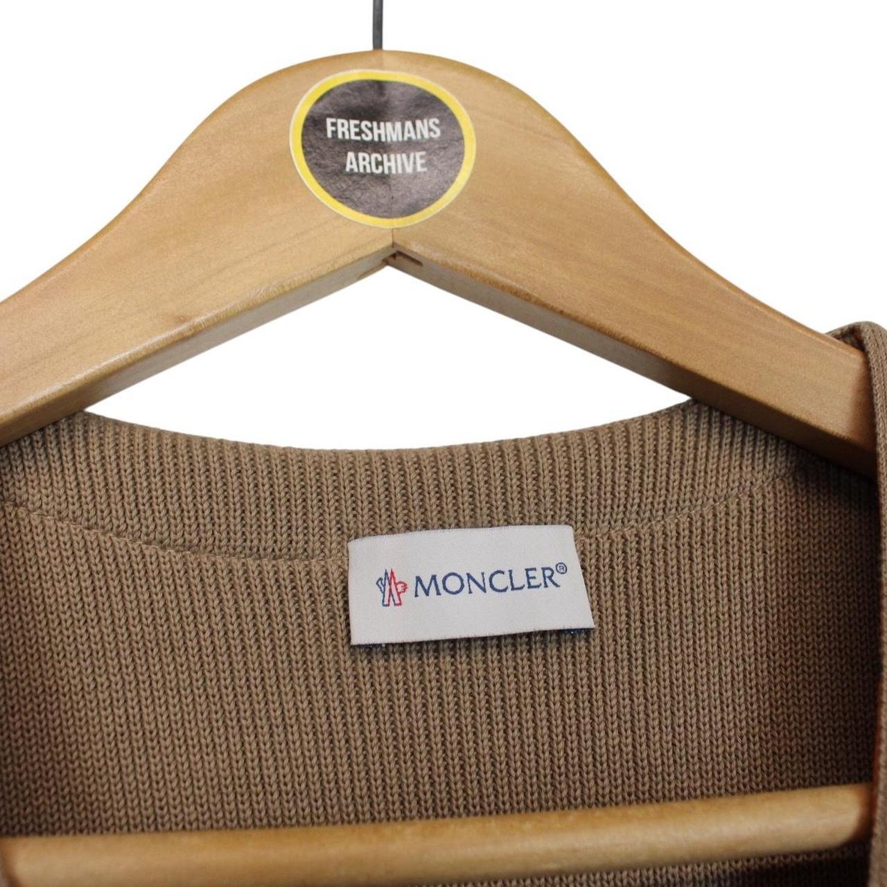 Moncler Orange and Brown Nylon/Cotton Down Maglia Tricot Gilet