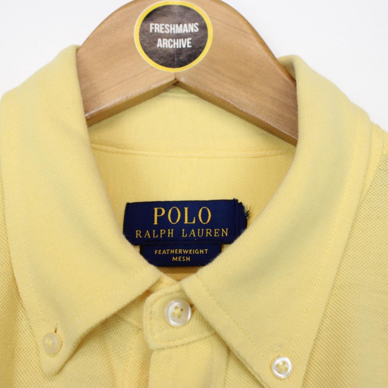 Polo Ralph Lauren Yellow Long Sleeve Cotton Featherweight Mesh Shirt