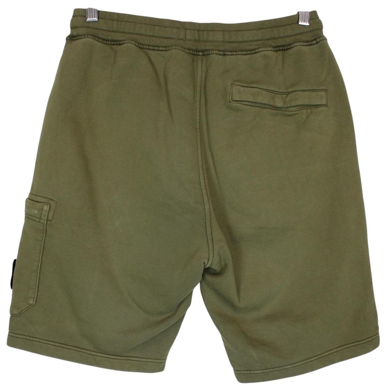Stone Island SS 2021 Khaki Green Cotton Jogger Shorts
