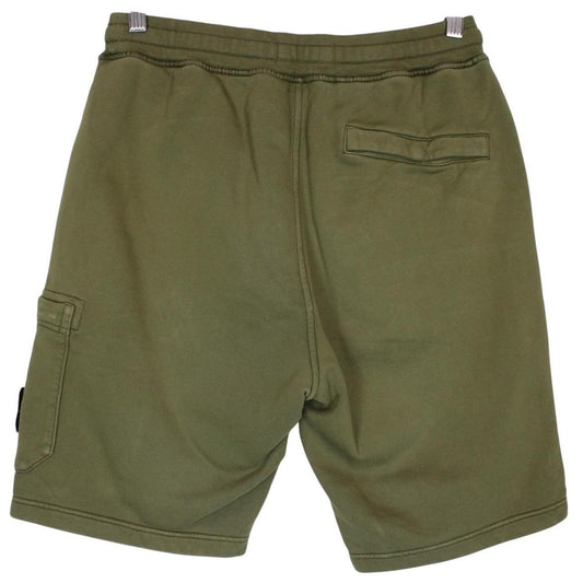 Stone Island SS 2021 Khaki Green Cotton Jogger Shorts