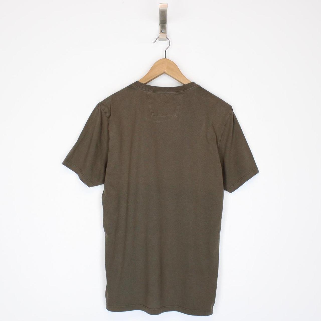 CP Company Khaki Brown Block Logo Short Sleeve T-Shirt