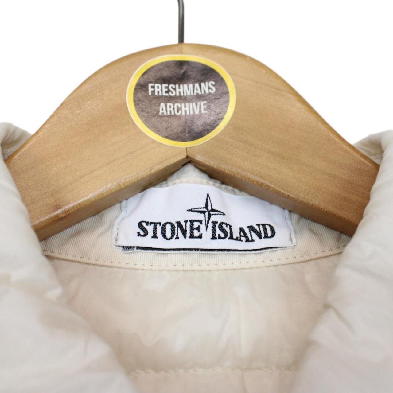 Stone Island SS 2018 Cream Garment Dyed Micro Yarn Down Overshirt Jacket