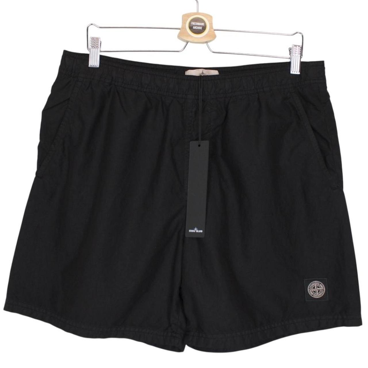 Stone Island SS 2022 Black Brushed Nylon Swim Shorts