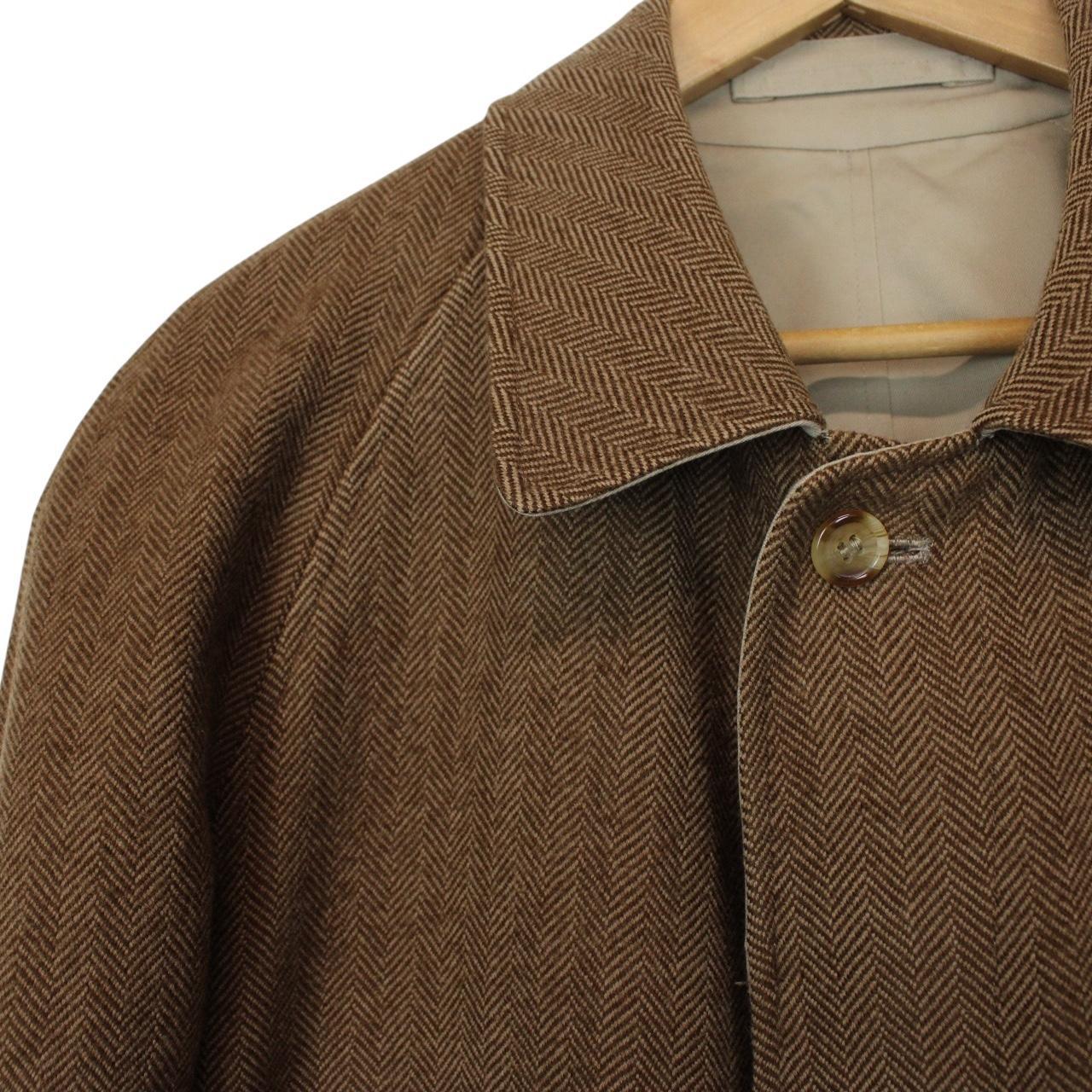 Vintage 90s Burberry Tan and Brown Cotton and Wool Reversible Trench Coat