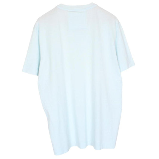Givenchy Paris Light Blue Logo Print Short Sleeve Cotton T-Shirt