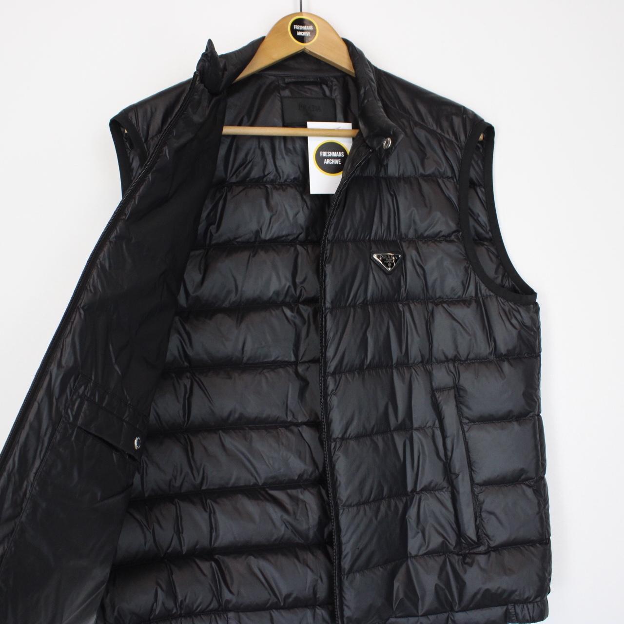 Prada Black Full Zip Nylon Down Gilet / Bodywarmer