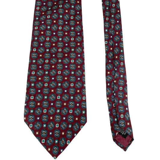 Vintage 90s Christian Dior Multicoloured Silk Tie