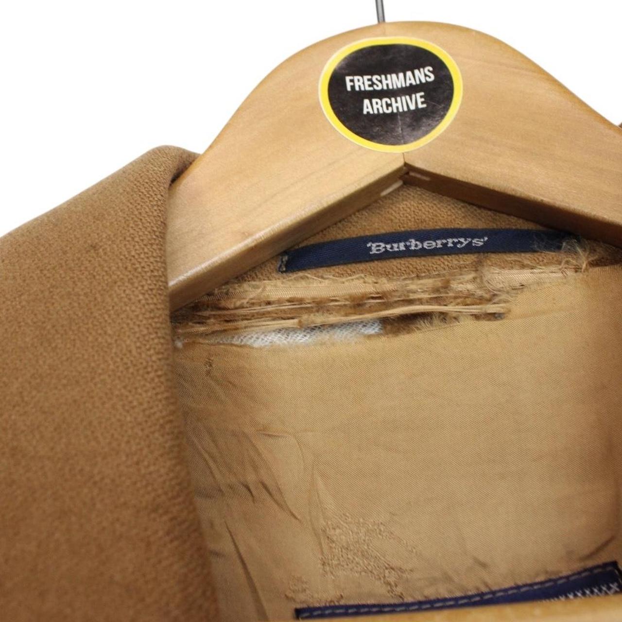 Vintage 80s Burberry Tan Brown Wool Overcoat