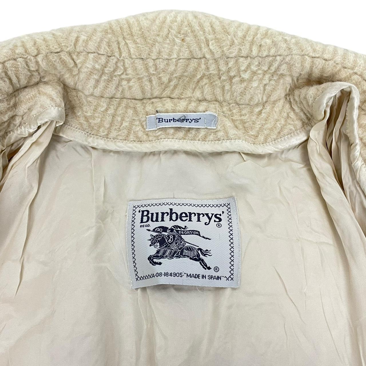Vintage 80s Burberry Cream Wool Coat