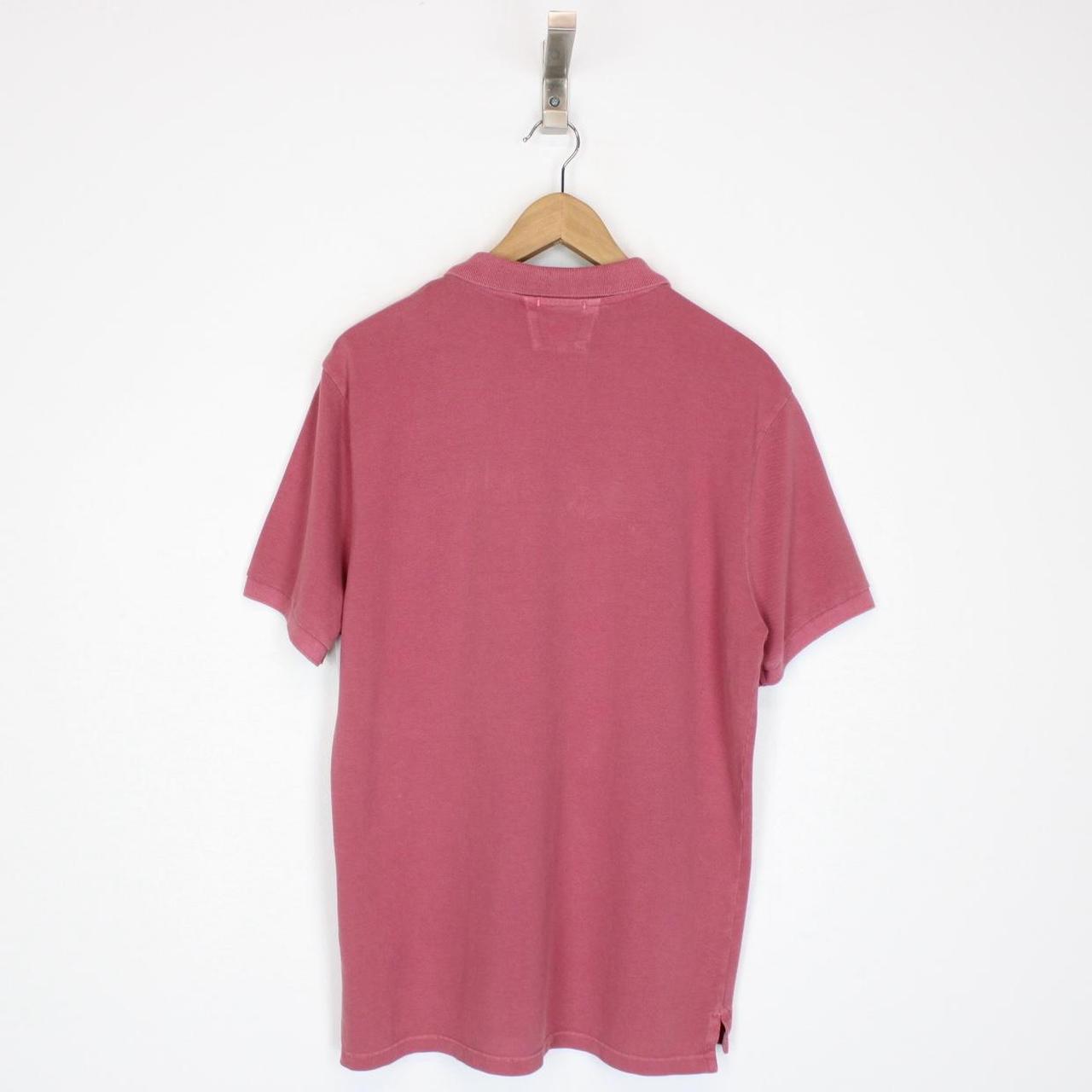 CP Company Red Bud Short Sleeve Resist Dyed Tacting Piquet Polo Shirt