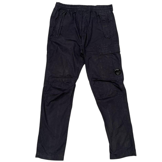 CP Company Navy Blue Regular Fit Cotton Cargo Trousers