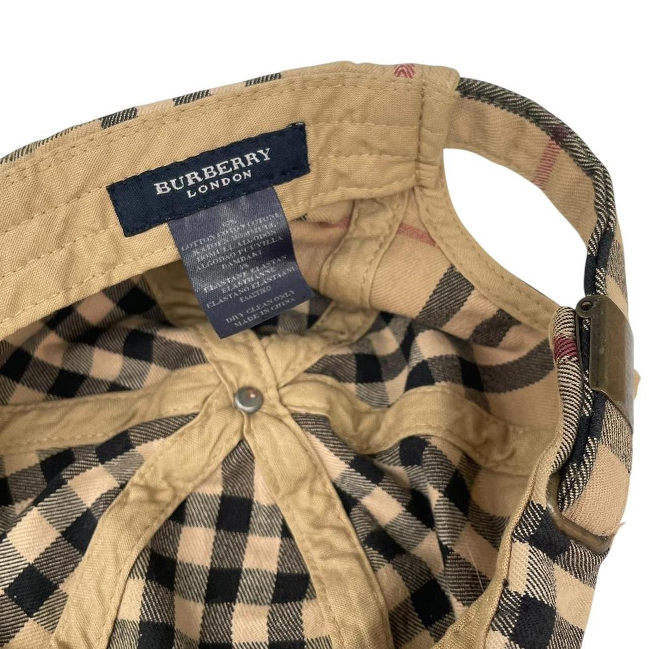 Vintage Burberry Tan Brown Nova Check Baseball Cap