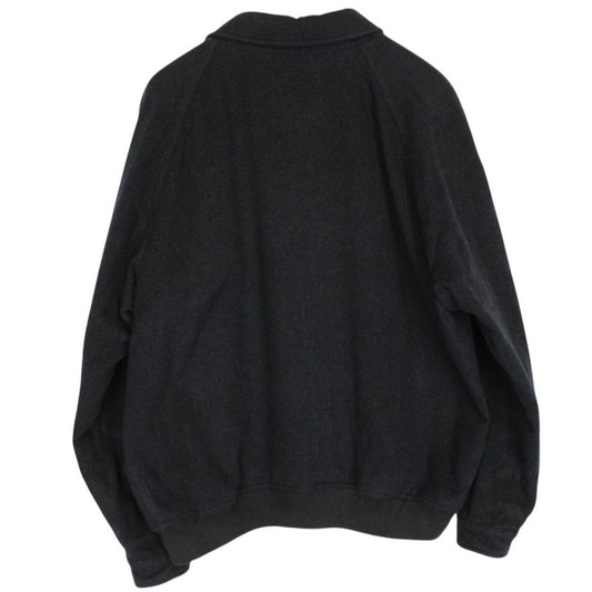 Vintage 90s Burberry Dark Grey Nova Check Lined Wool Harrington Jacket