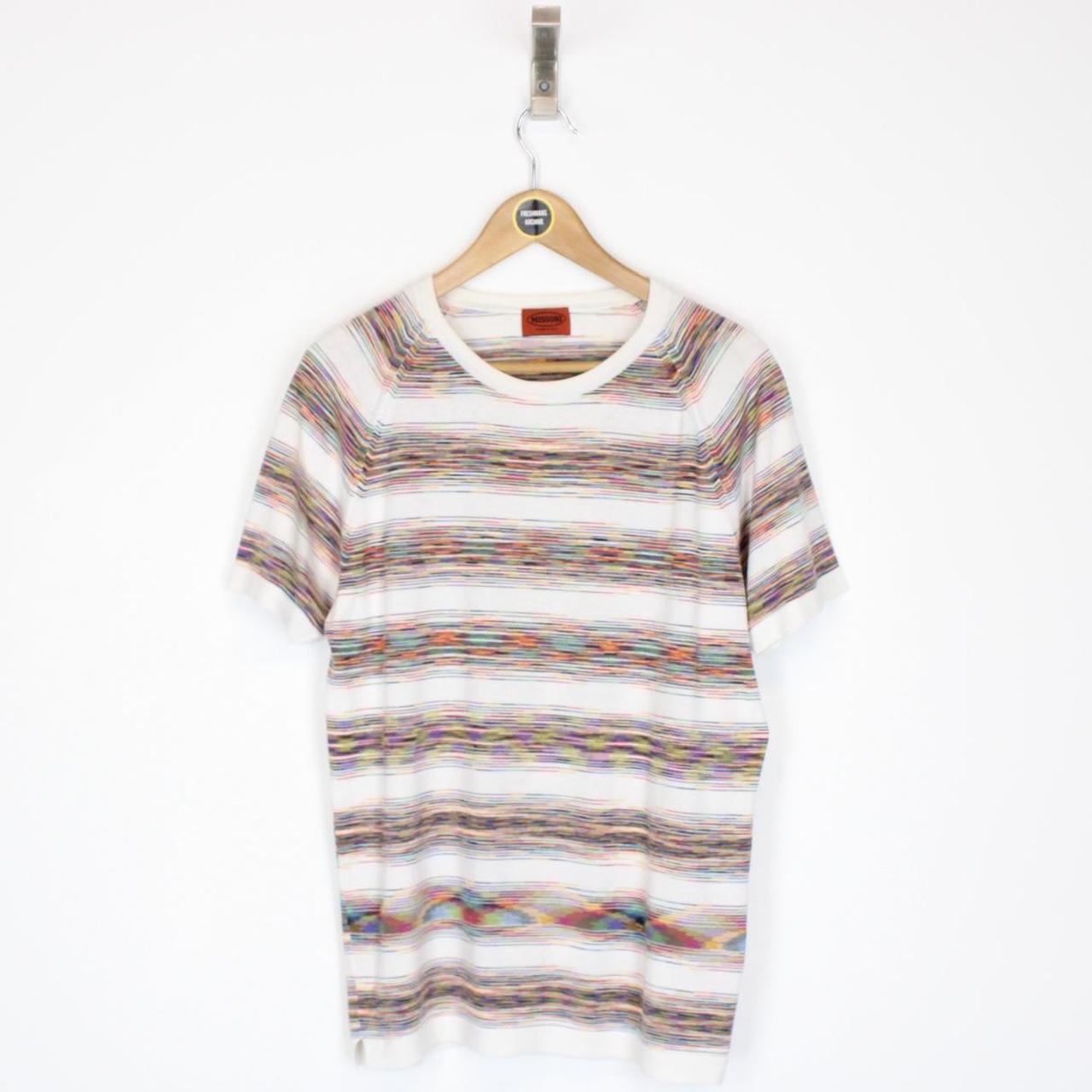 Missoni Multicoloured Striped Short Sleeve Cotton T-Shirt