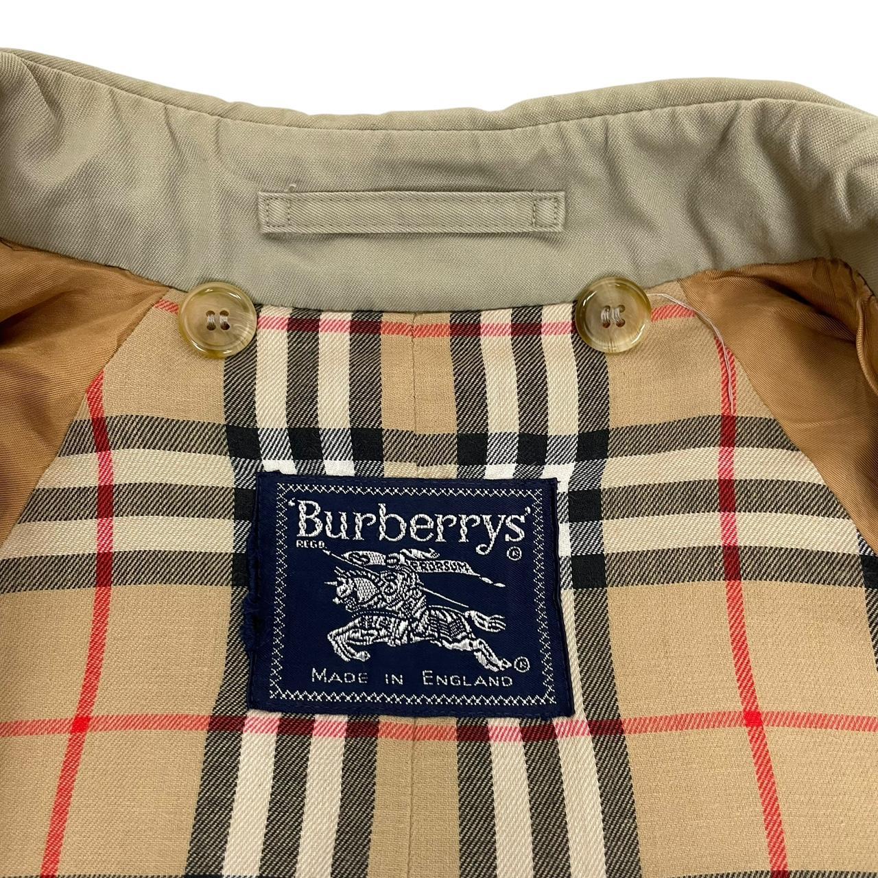 Vintage 90s Burberry Beige Double Breasted Belted Trench Coat