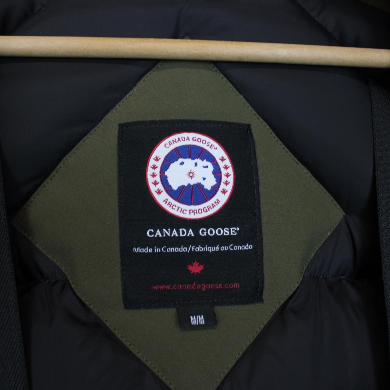 Canada Goose Green Chilliwack Bomber Down Jacket with Fur Trim