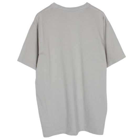 Christian Dior Grey Interlaced Embroidered Logo Short Sleeve Cotton T-Shirt