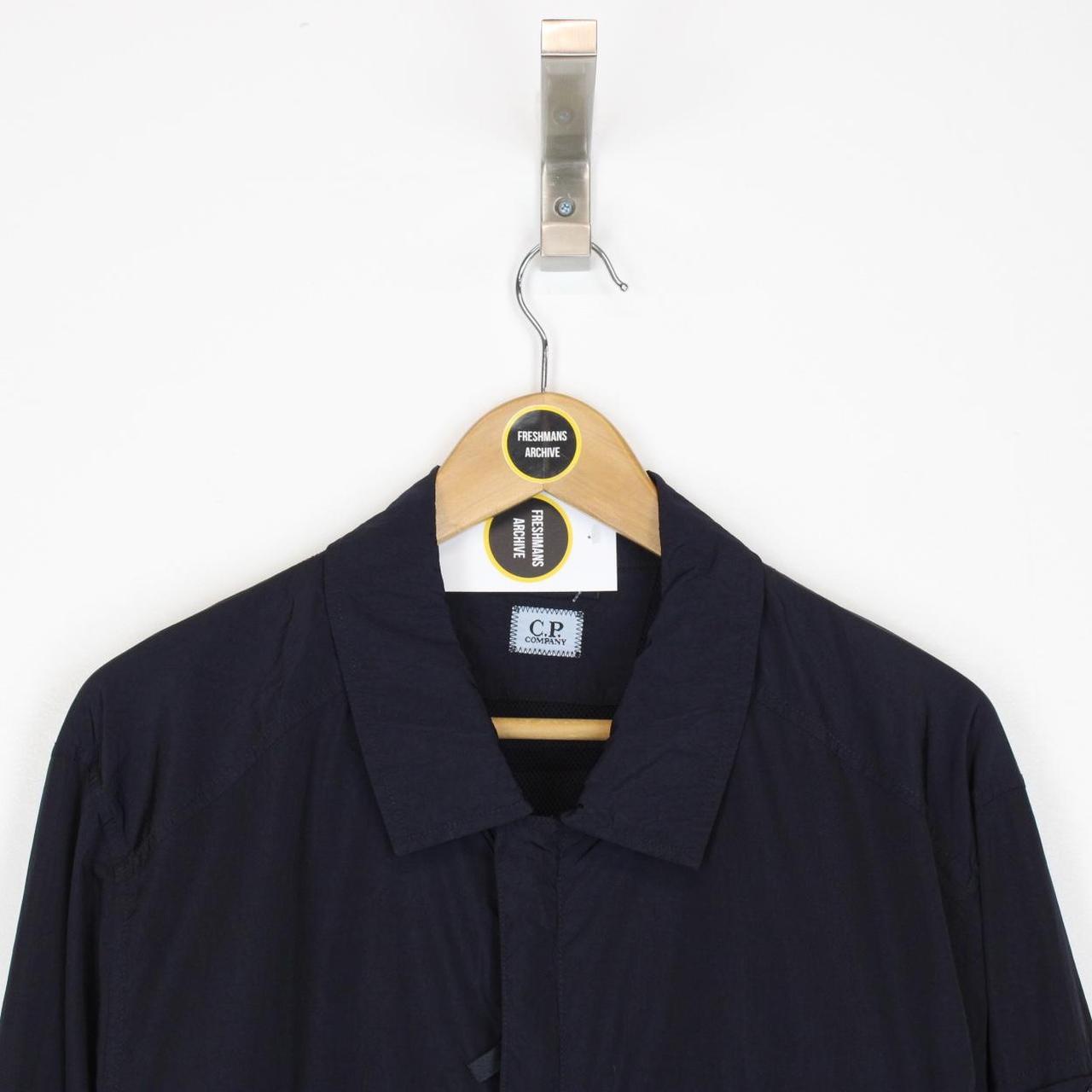 CP Company Navy Blue Chrome-R Lens Nylon Overshirt Jacket