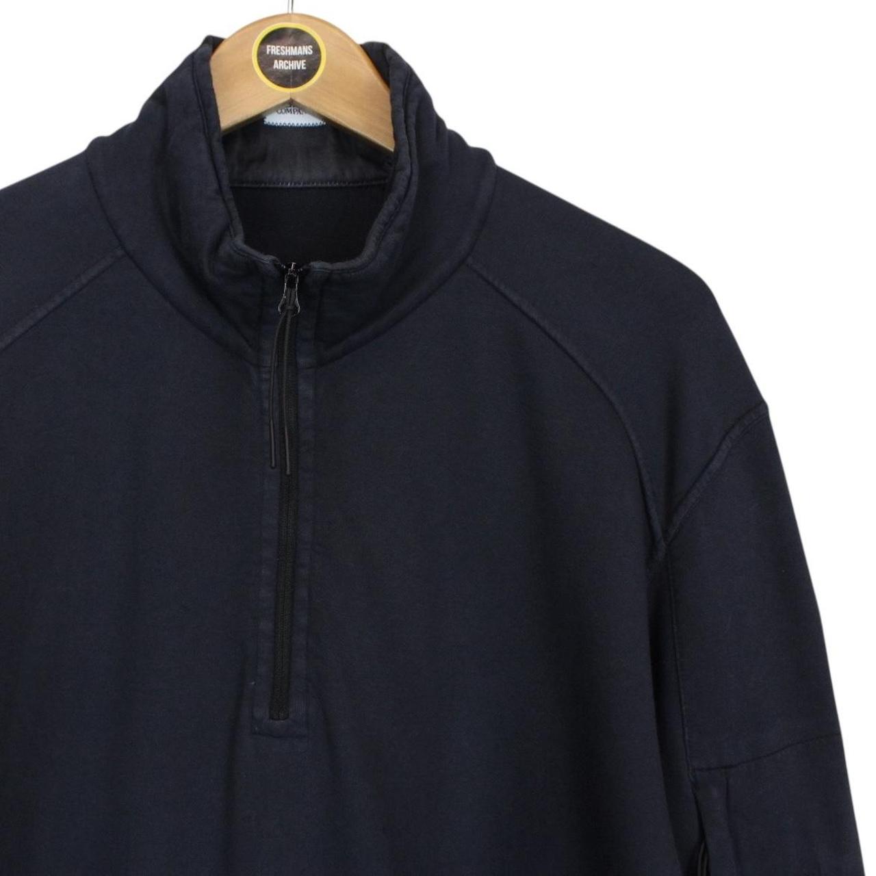 CP Company Navy Blue 1/4 Zip Lens Sweatshirt Jumper