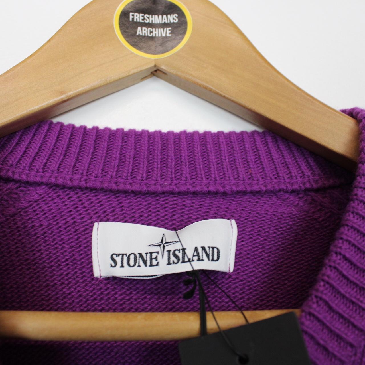 Stone Island AW 2021 Magenta Purple Wool Knit Jumper