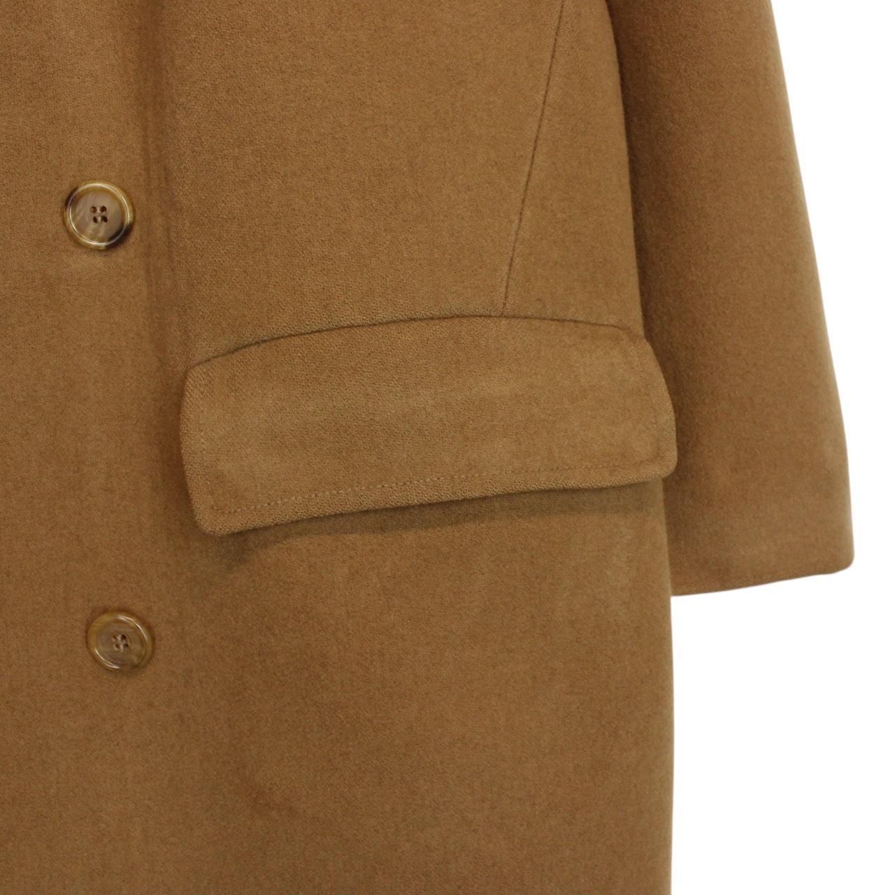 Vintage 80s Burberry Tan Brown Wool Overcoat
