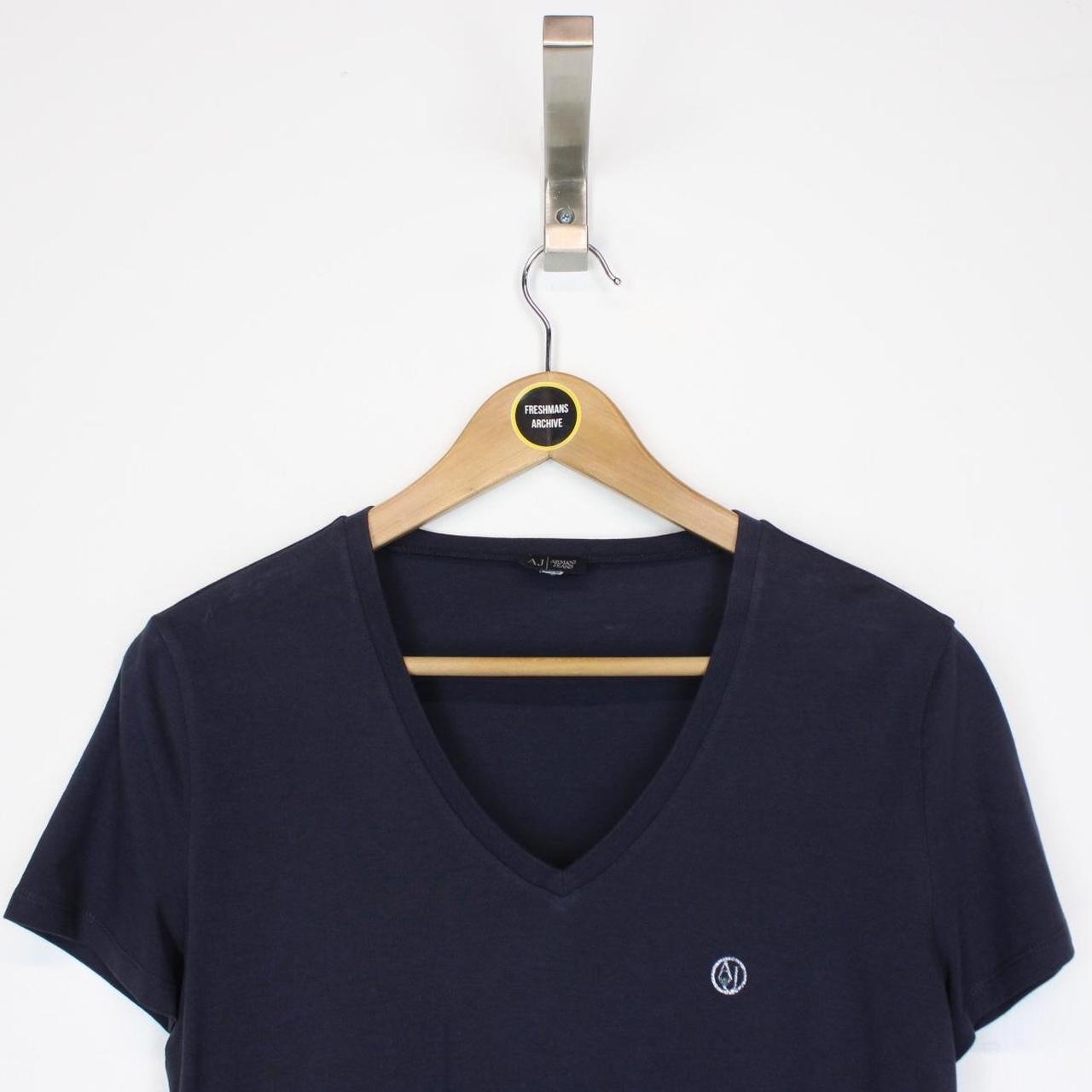 Armani Jeans Navy Blue Short Sleeve V-Neck T-Shirt