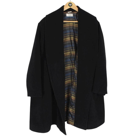 Vintage 90s Missoni Donna Black Cashmere Wool Blend Cape Coat