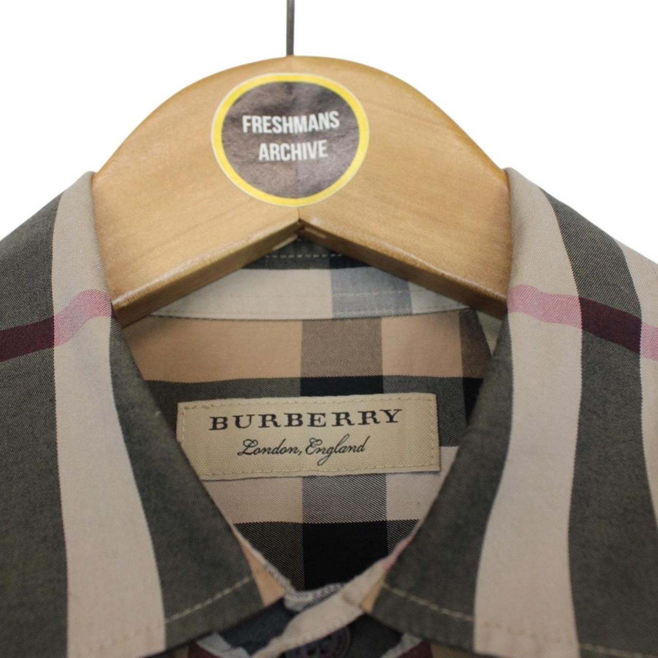 Burberry Tan Brown Nova Check Long Sleeve Cotton Shirt