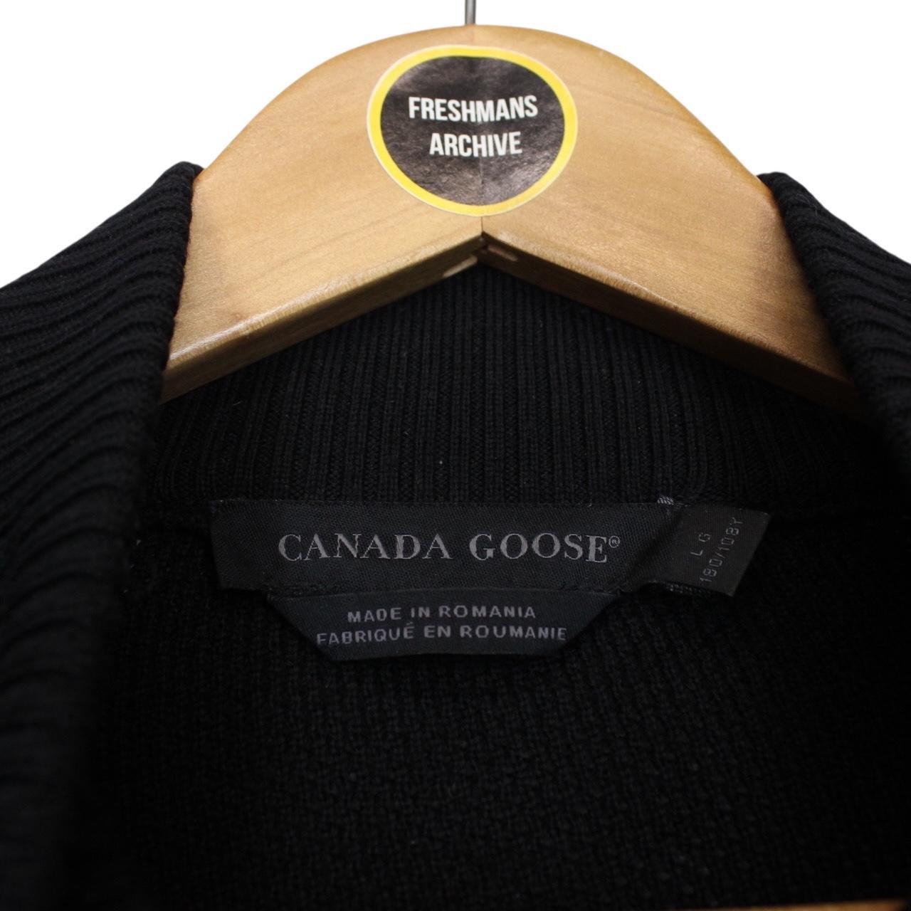 Canada Goose Black HyBridge Wool Knit Down Jacket