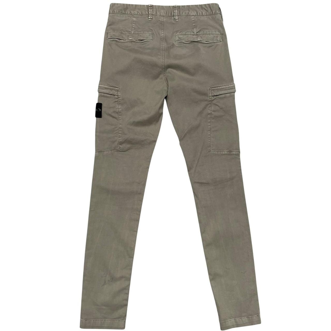 Stone Island AW 2019 Khaki Green Skinny Fit Cargo Trousers